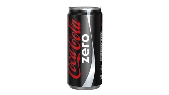 Coca Cola Zero Drink Can Sleek 270ml 05 Low-poly 3D model 5