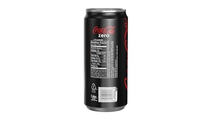 Coca Cola Zero Drink Can Sleek 270ml 05 Low-poly 3D model 3