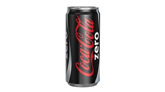 Coca Cola Zero Drink Can Sleek 270ml 05 Low-poly 3D model 6