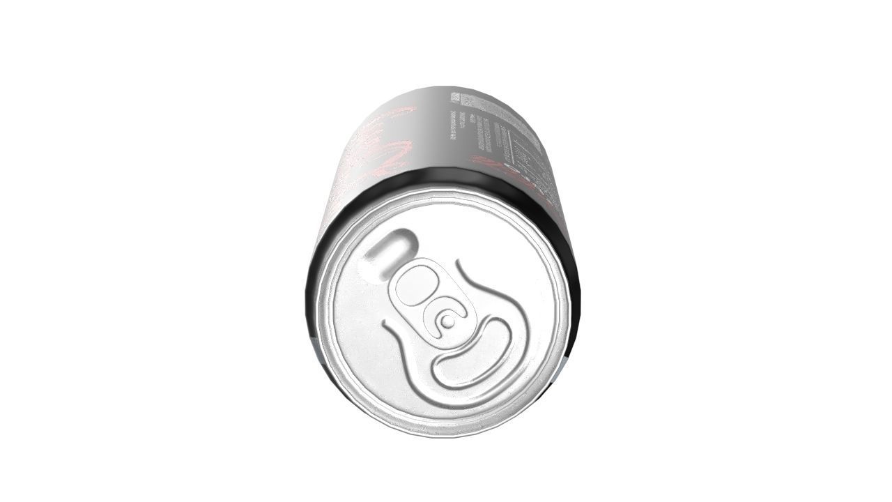 Coca Cola Zero Drink Can Sleek 310ml 06 Low-poly 3D model_14