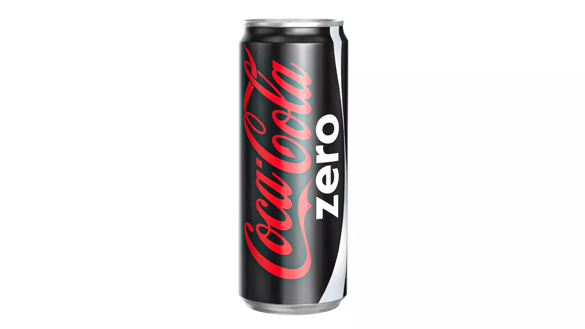 Coca Cola Zero Drink Can Sleek 330ml 07 Low-poly 3D model