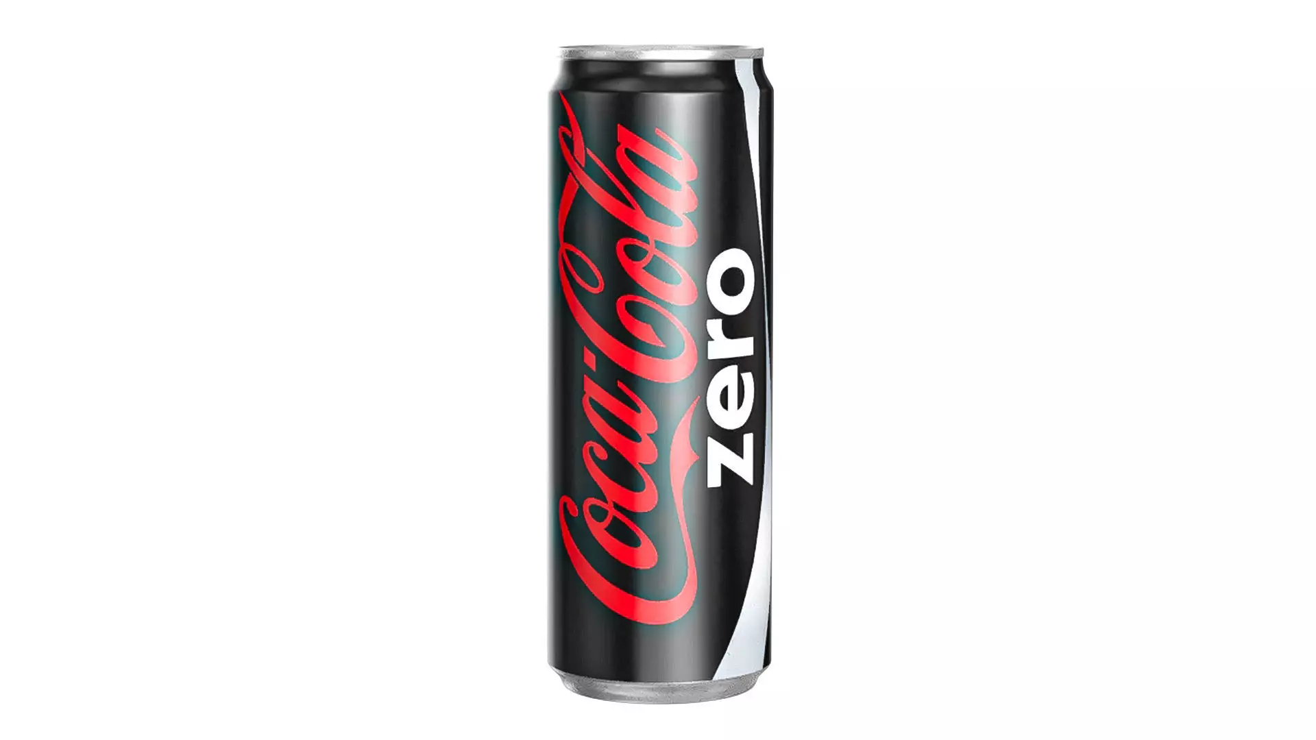 Coca Cola Zero Drink Can Sleek 355ml 08 Low-poly 3D model_0
