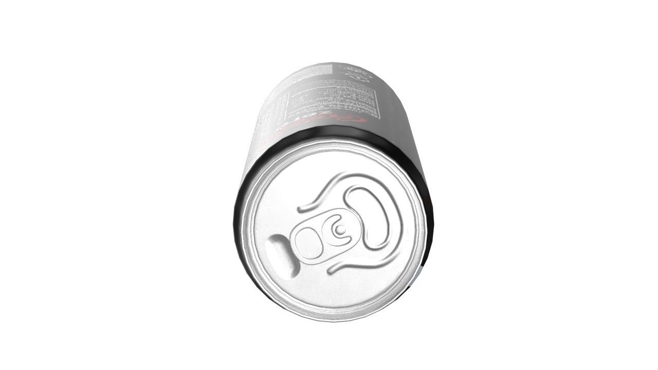 Coca Cola Zero Drink Can Sleek 355ml 08 Low-poly 3D model_14