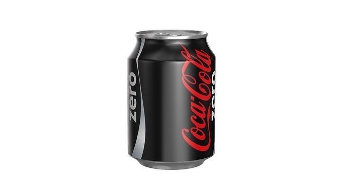 Coca Cola Zero Drink Can 250ml 09 Low-poly 3D model 2