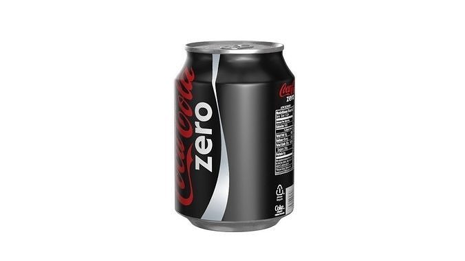 Coca Cola Zero Drink Can 250ml 09 Low-poly 3D model 7