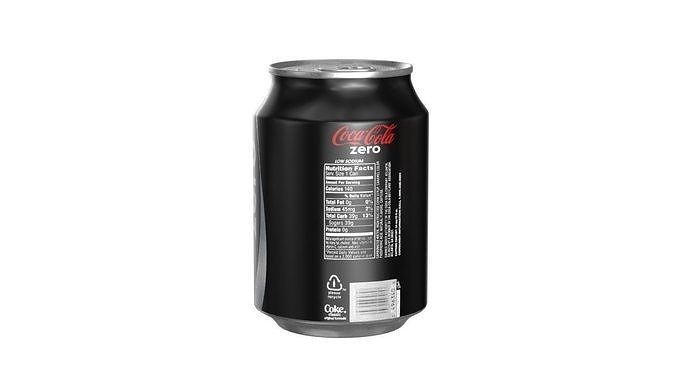 Coca Cola Zero Drink Can 250ml 09 Low-poly 3D model 6
