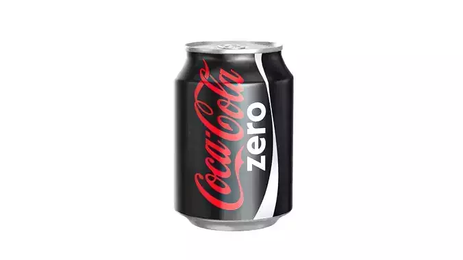 Coca Cola Zero Drink Can 250ml 09 Low-poly 3D model