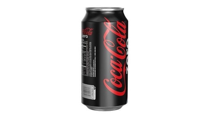 Coca Cola Zero Drink Can 375ml 12 Low-poly 3D model 2
