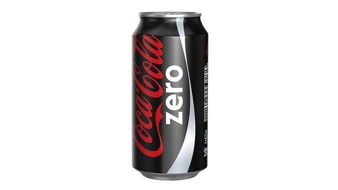 Coca Cola Zero Drink Can 375ml 12 Low-poly 3D model 5