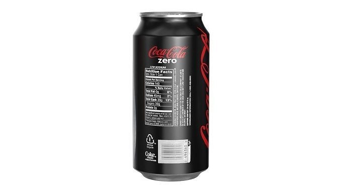 Coca Cola Zero Drink Can 375ml 12 Low-poly 3D model 3