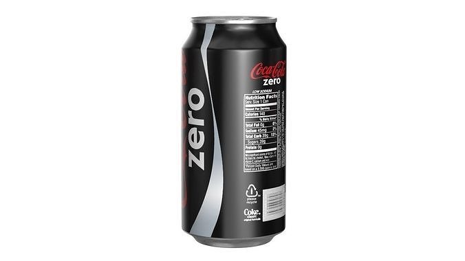 Coca Cola Zero Drink Can 375ml 12 Low-poly 3D model 4