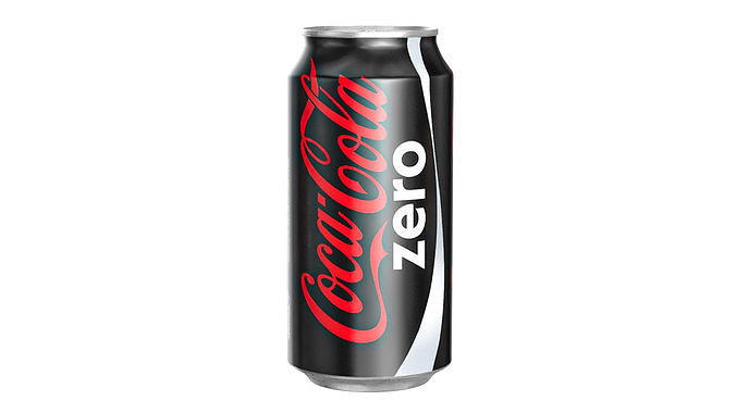 Coca Cola Zero Drink Can 375ml 12 Low-poly 3D model