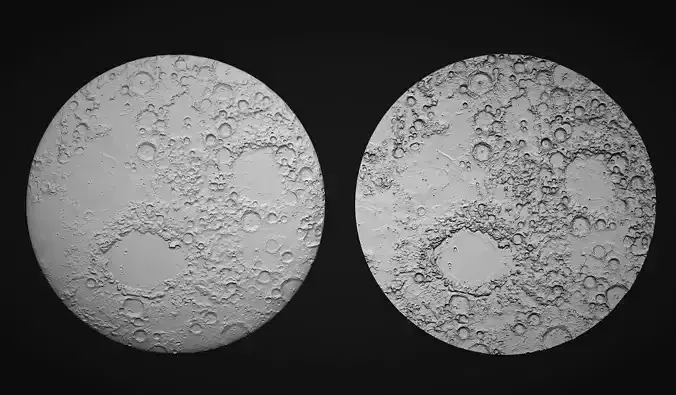 Moon Bas Relief 3D print model