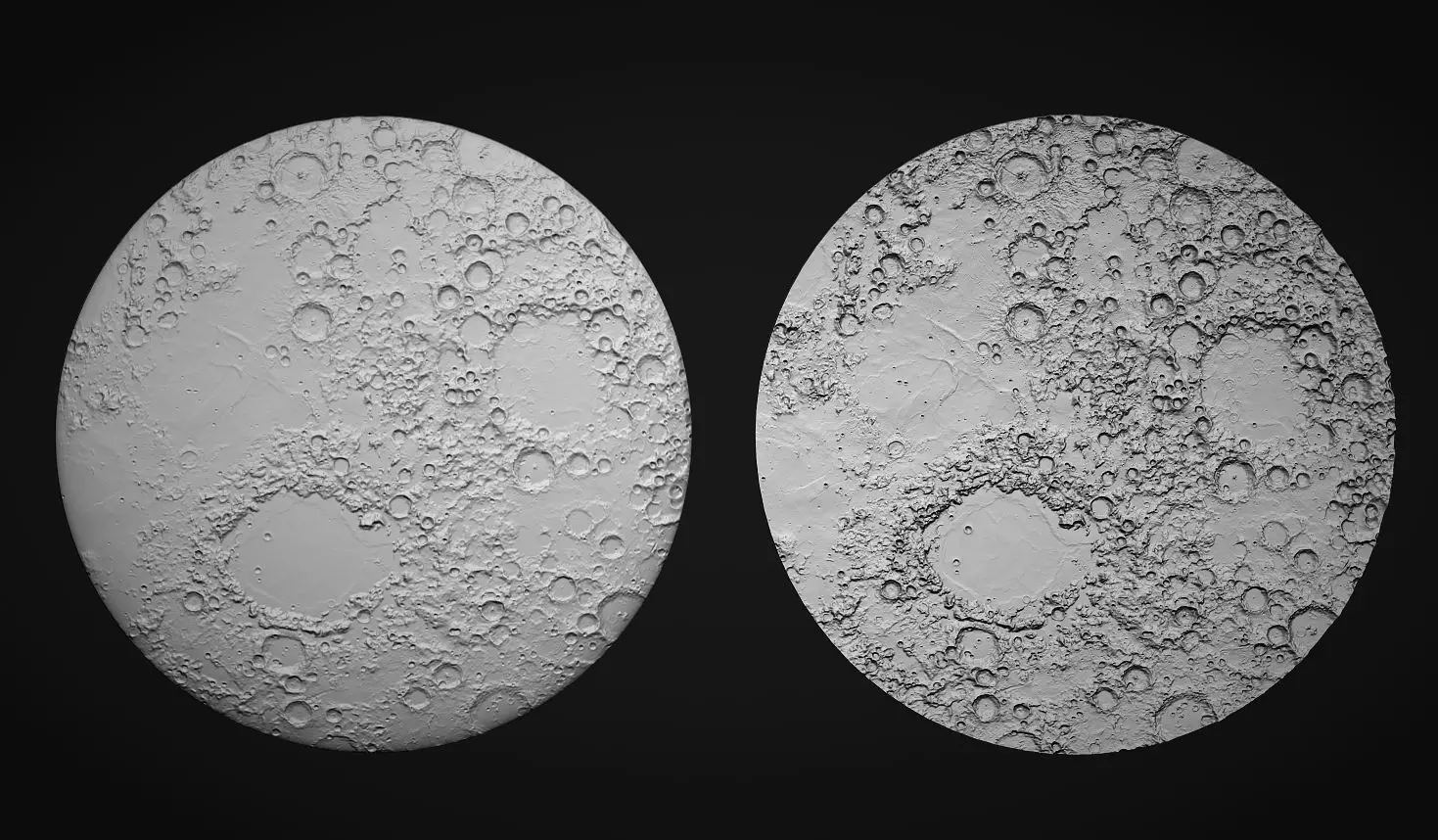 Moon Bas Relief 3D print model_0