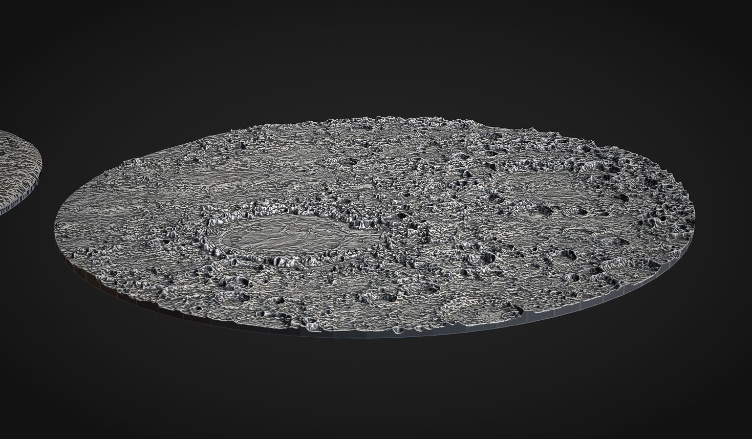 Moon Bas Relief 3D print model_3