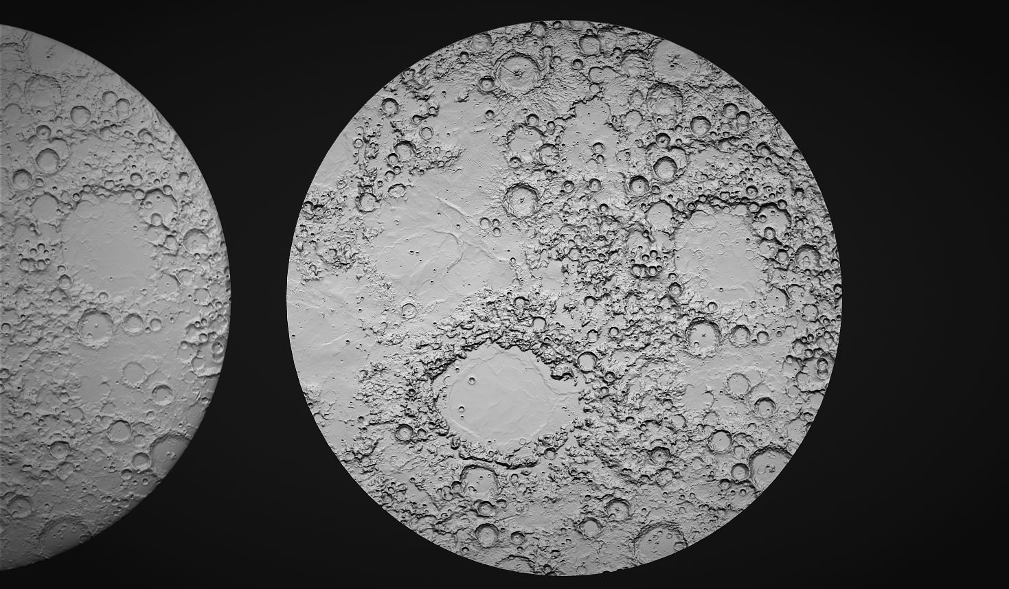 Moon Bas Relief 3D print model_9