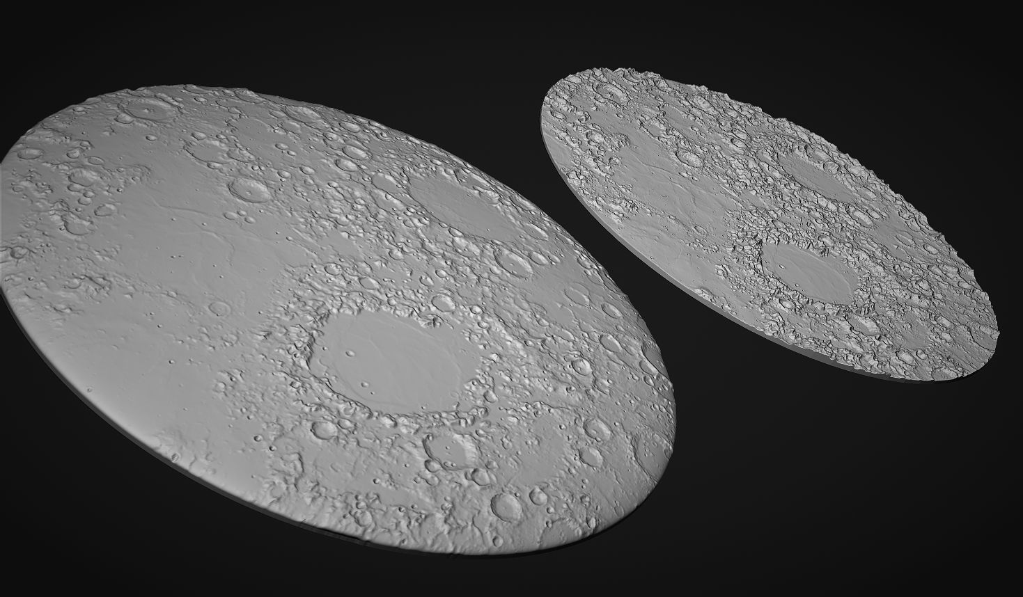 Moon Bas Relief 3D print model_4