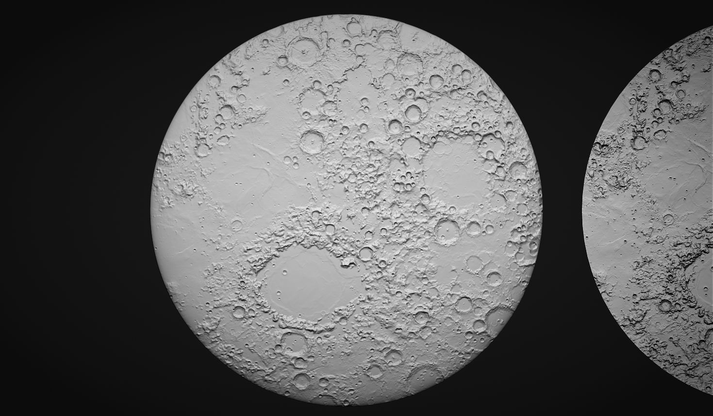 Moon Bas Relief 3D print model_8