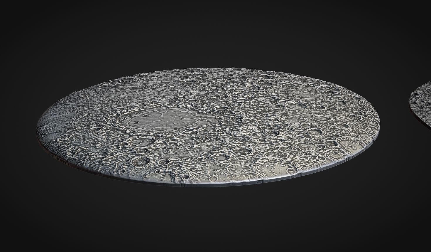 Moon Bas Relief 3D print model_2