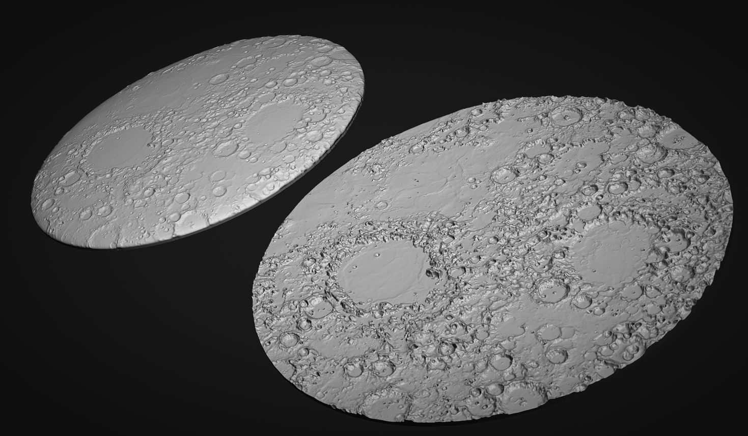 Moon Bas Relief 3D print model_5