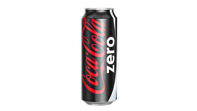Coca Cola Zero Drink Can 500ml 14 Low-poly 3D model