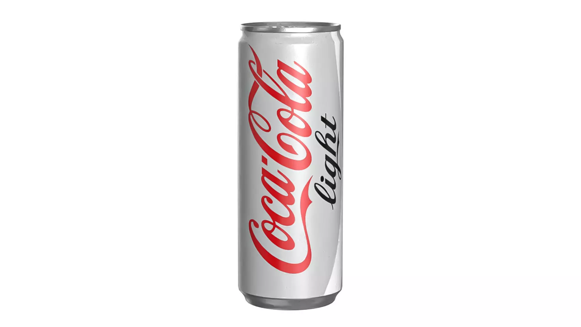 Coca Cola Light Drink Can Slim 250ml 02 Low-poly 3D model_0