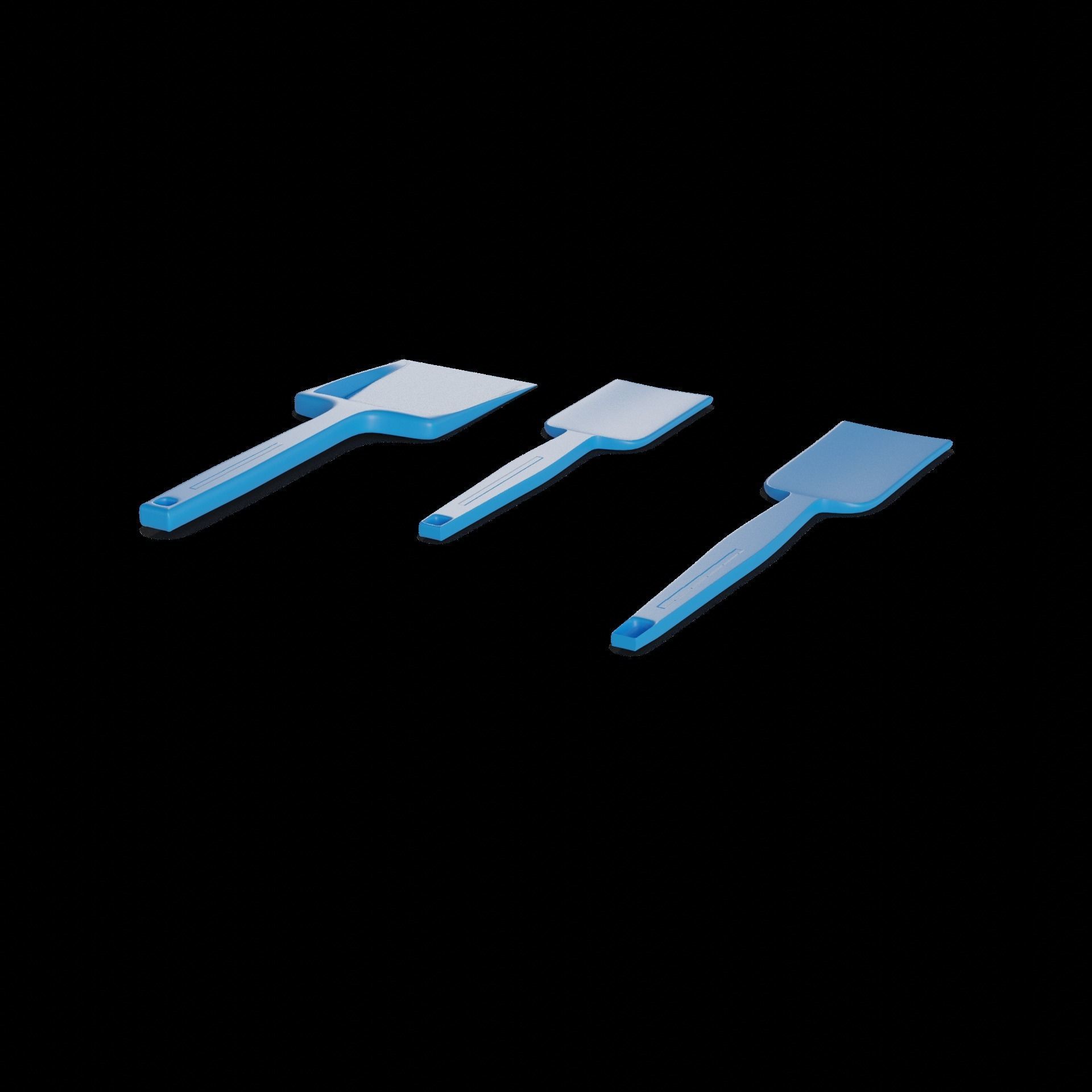 Other kitchenware Silicone Spatula Set Low-poly 3D model_1