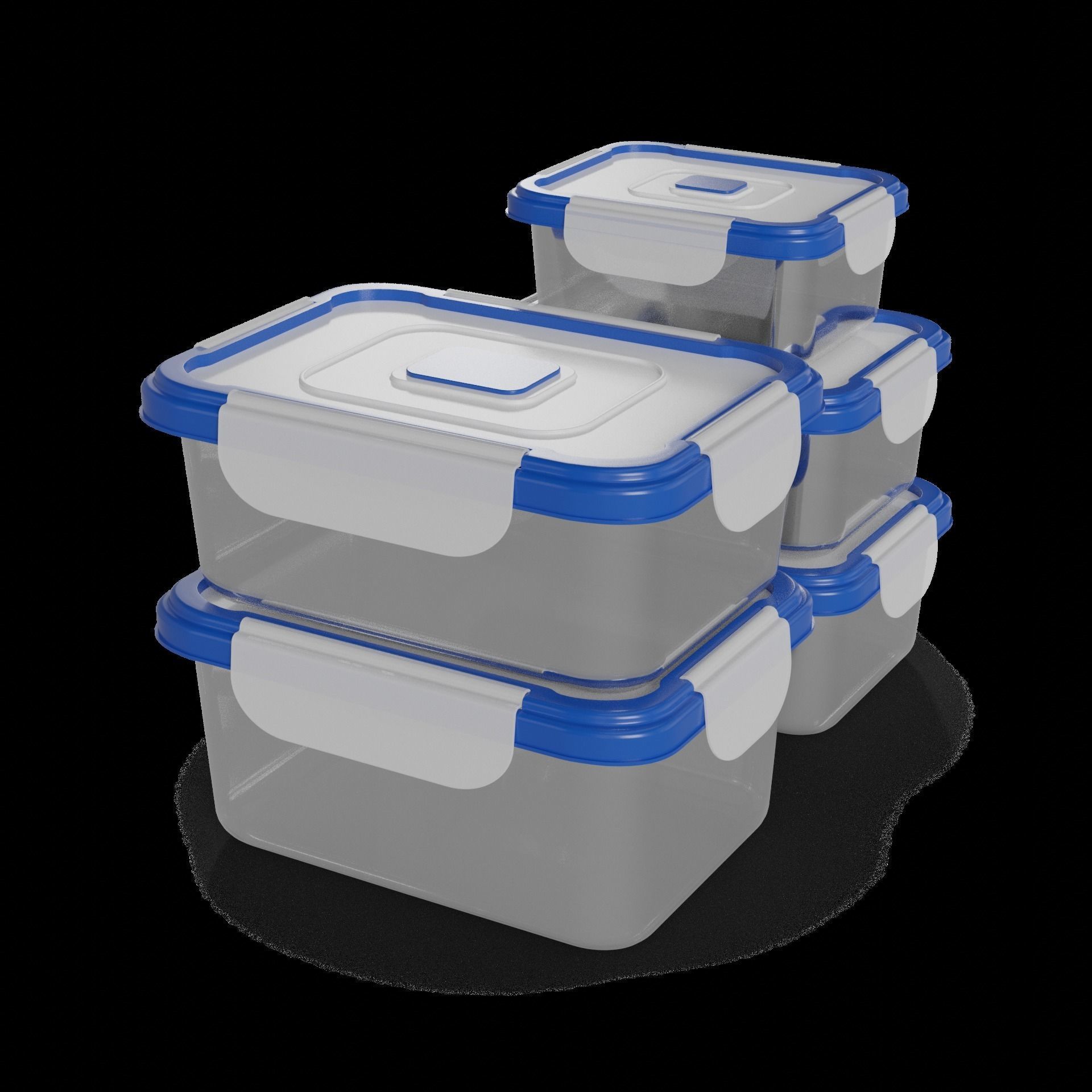 Other kitchenware Glass Food Storage Containers 3D model_1