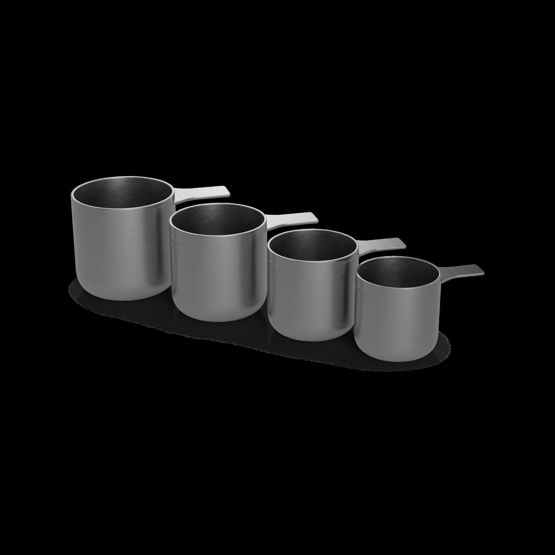Other kitchenware Measuring Cup Set Low-poly 3D model_1