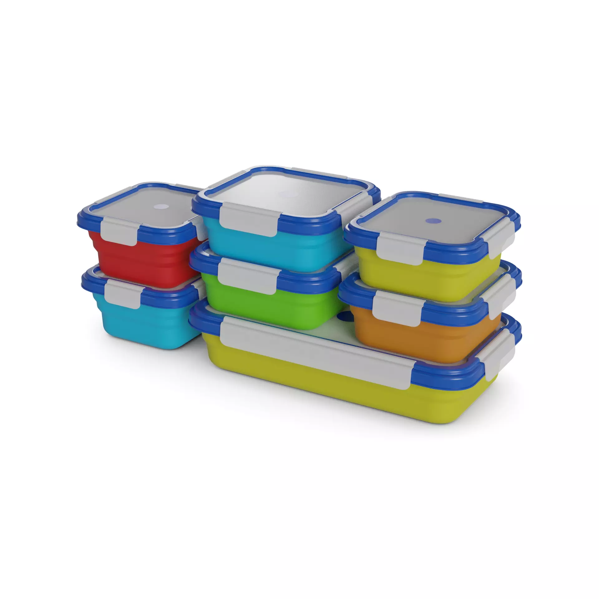 Food storage containers Collapsible Food Storage Containers 3D model_0