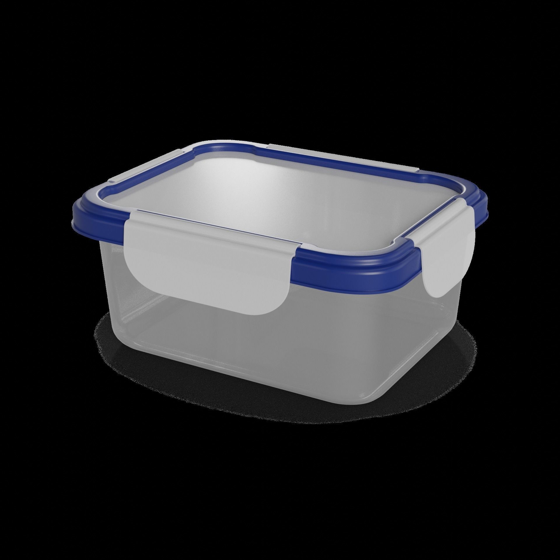 Food storage containers Plastic Food Storage Container Low-poly 3D model_1