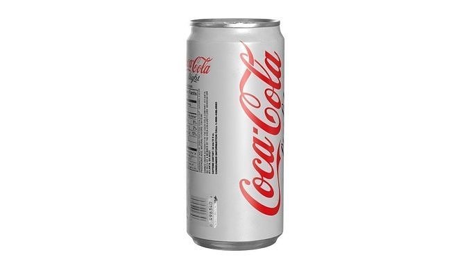 Coca Cola Light Drink Can Sleek 270ml 05 Low-poly 3D model 2