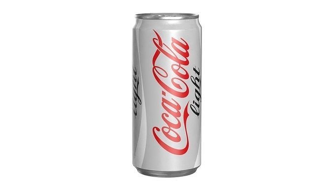 Coca Cola Light Drink Can Sleek 270ml 05 Low-poly 3D model 6