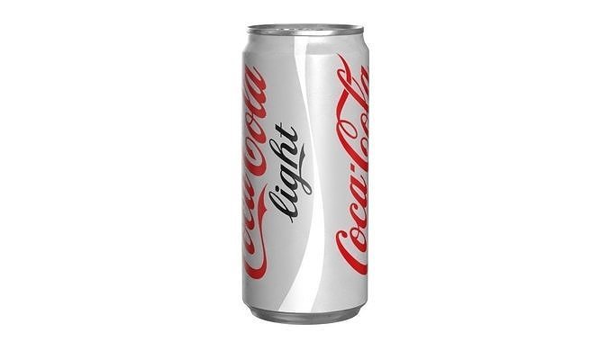 Coca Cola Light Drink Can Sleek 270ml 05 Low-poly 3D model 7