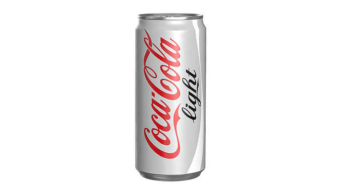 Coca Cola Light Drink Can Sleek 270ml 05 Low-poly 3D model