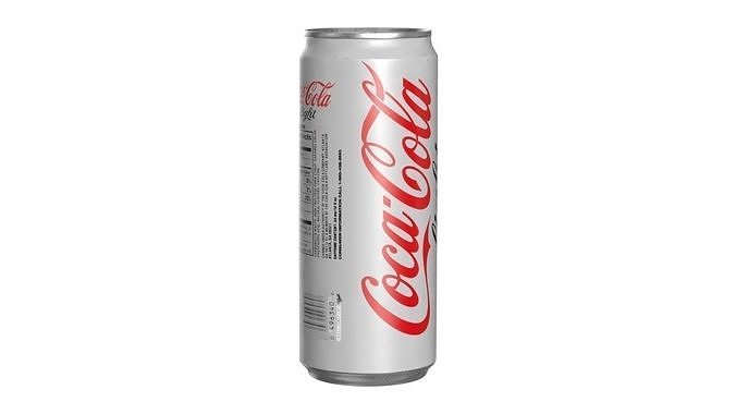 Coca Cola Light Drink Can Sleek 310ml 06 Low-poly 3D model 2