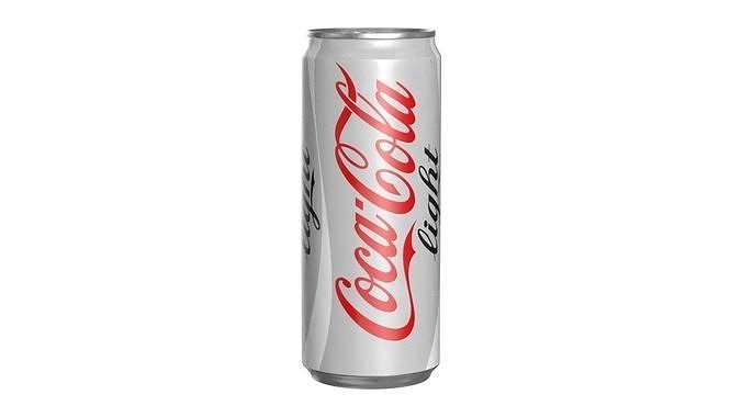 Coca Cola Light Drink Can Sleek 310ml 06 Low-poly 3D model 6