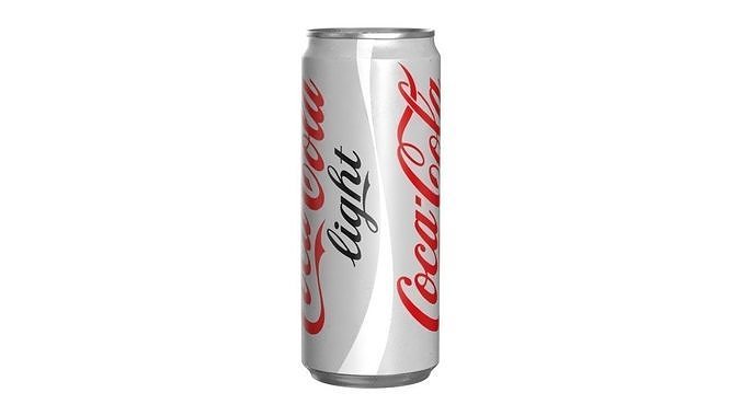 Coca Cola Light Drink Can Sleek 310ml 06 Low-poly 3D model 7