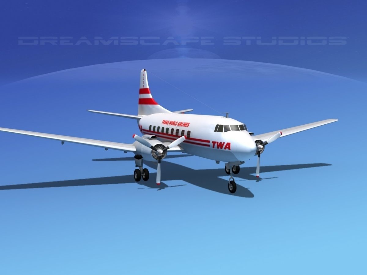 Martin 404 TWA 2 3D model_5