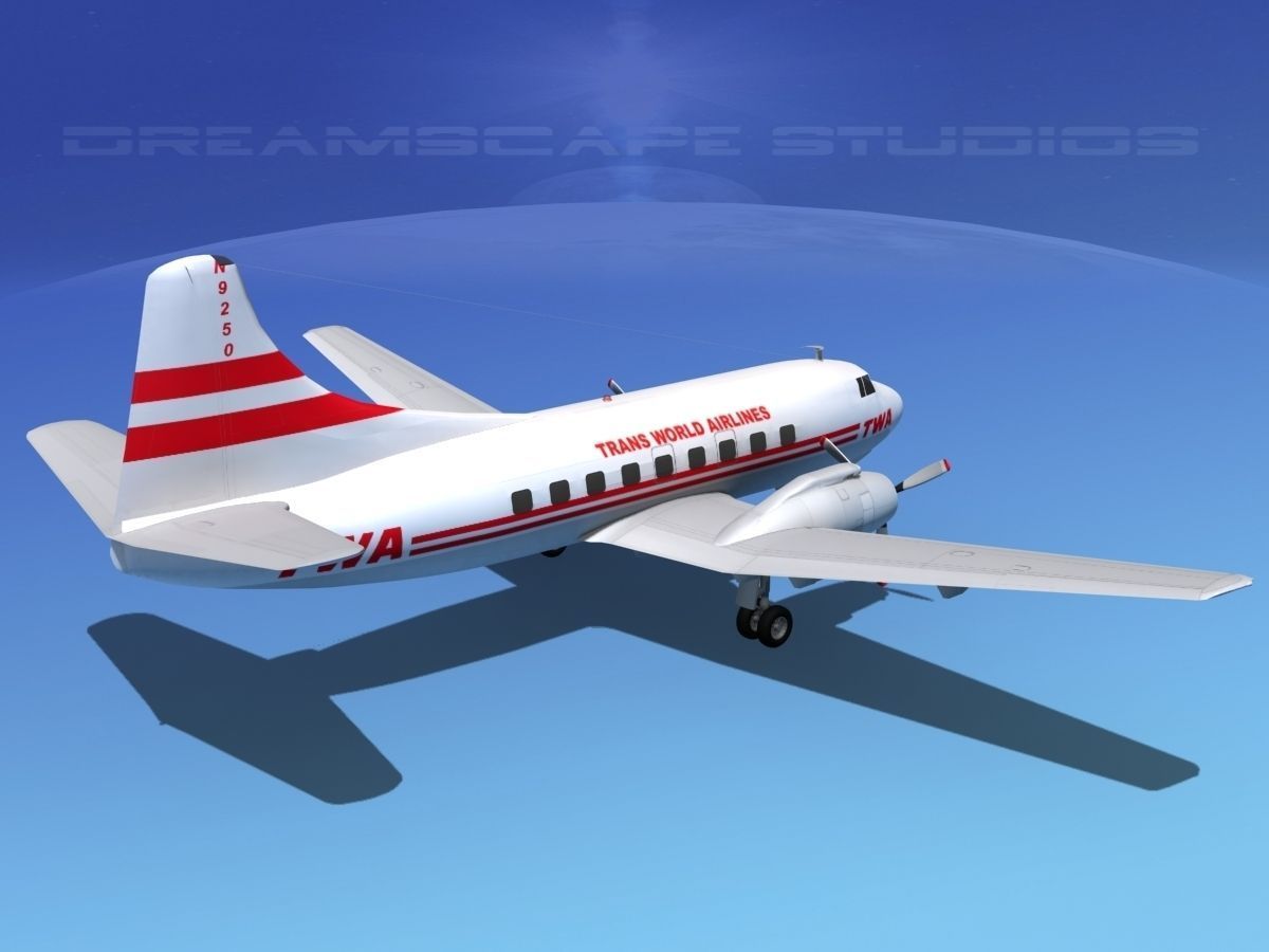 Martin 404 TWA 2 3D model_1
