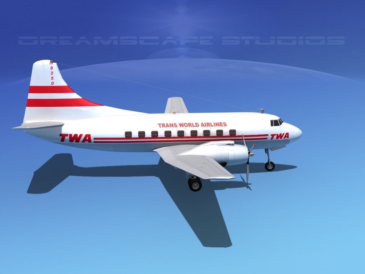 Martin 404 TWA 2 3D model_2