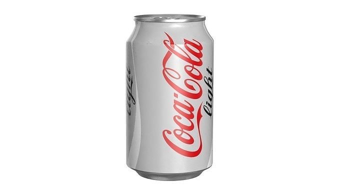 Coca Cola Light Drink Can 330ml 10 Low-poly 3D model 6