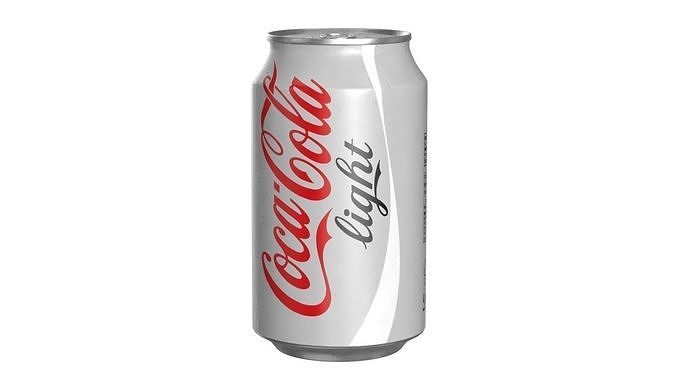 Coca Cola Light Drink Can 330ml 10 Low-poly 3D model 5