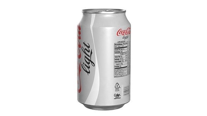 Coca Cola Light Drink Can 330ml 10 Low-poly 3D model 4