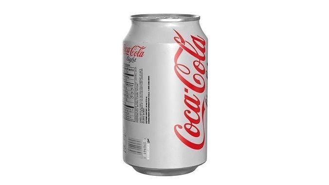 Coca Cola Light Drink Can 330ml 10 Low-poly 3D model 2