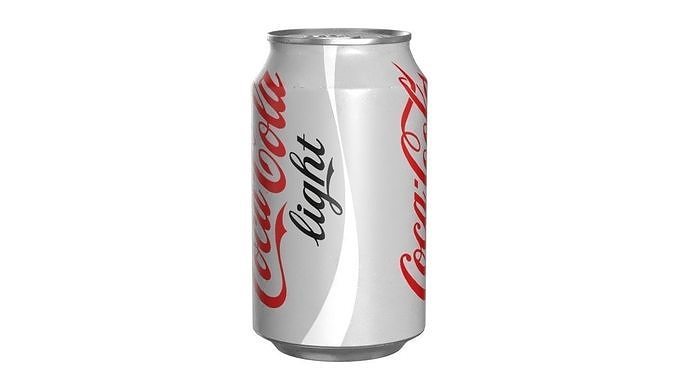 Coca Cola Light Drink Can 330ml 10 Low-poly 3D model 7