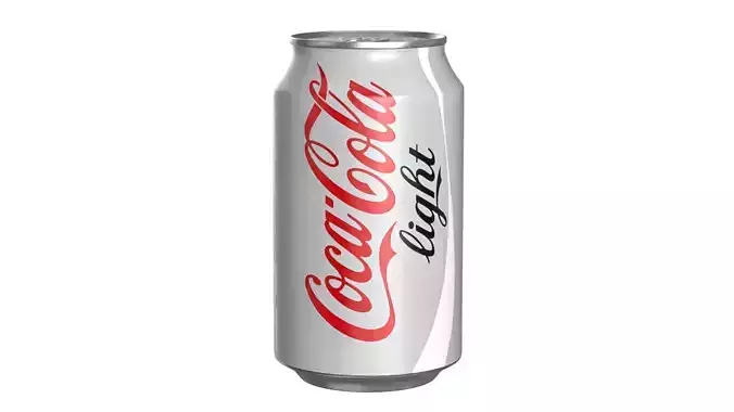Coca Cola Light Drink Can 330ml 10 Low-poly 3D model