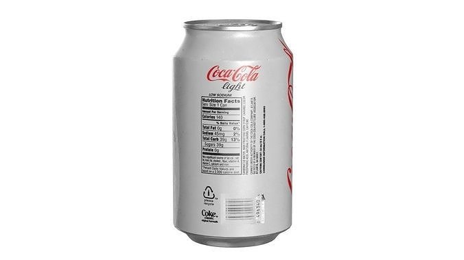 Coca Cola Light Drink Can 330ml 10 Low-poly 3D model 3