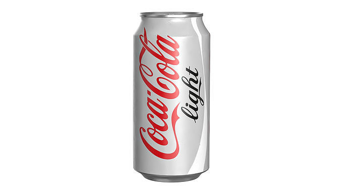Coca Cola Light Drink Can 375ml 12 Low-poly 3D model