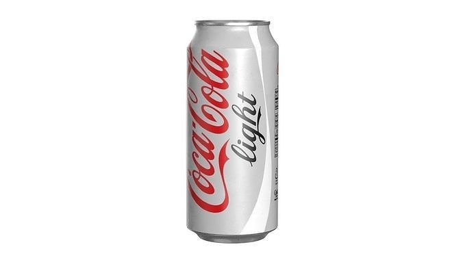 Coca Cola Light Drink Can 473ml 13 Low-poly 3D model 5